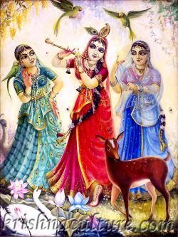 Radha Flute Canvas Art